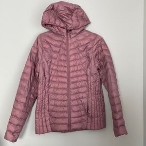 Heat Keep Light weight Womens Medium Puffer Jacket dusty rose coat